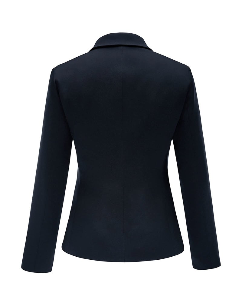 LookbookStore Women Work Blazer Jacket Casual Navy Blue Two Buttons Blazer Plus Size Jacket Suit Plus Size Womens Blazers for Work Professional Suit Jackets Women XXL 20 22 - Image 2